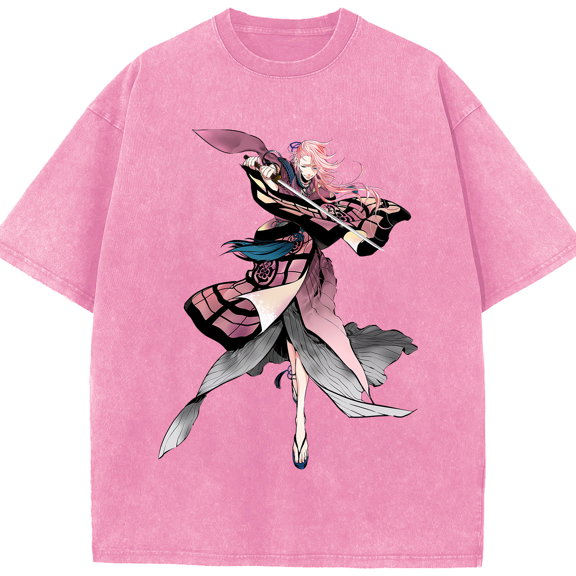（画像用） 刀剣乱舞 Touken Ranbu 綿100% ヴィンテージ風 半袖Tシャツ（フロントプリント）